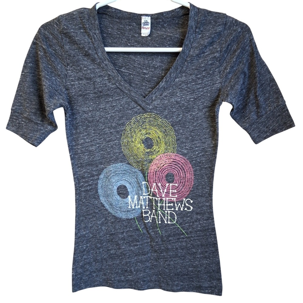 Dave‎ Matthews Band Slim Fit Tee Old School Series Grey Medium EUC